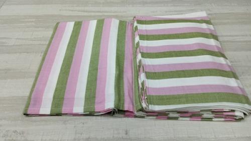 BEDSHEET STRIPE 72X100 2 PILLOW COVER